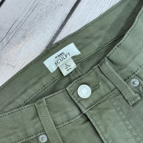 m jeans Sculpt by Maurices Olive Green Size 6 Long - Picture 2 of 3